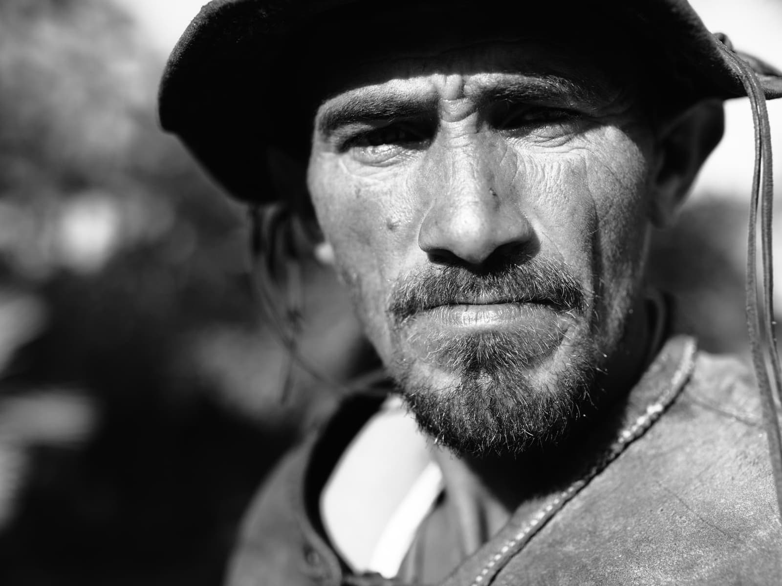 Retrato de um morador da comunidade vizinha